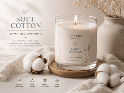 Scented Candle Soft Cotton - Luméra